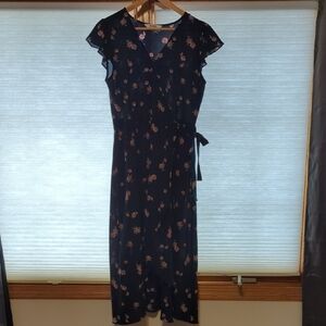 BB Dakota Navy Wrap Dress Size 8